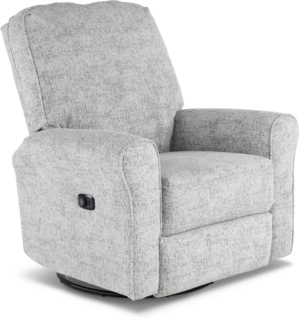 Josey Fog Gray Swivel Glider Power Recliner-1
