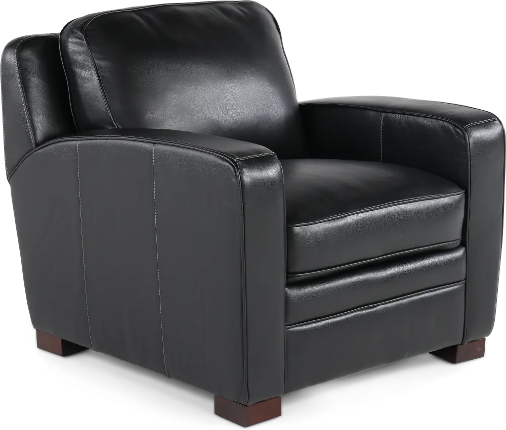 Stallion Black Leather Chair-1