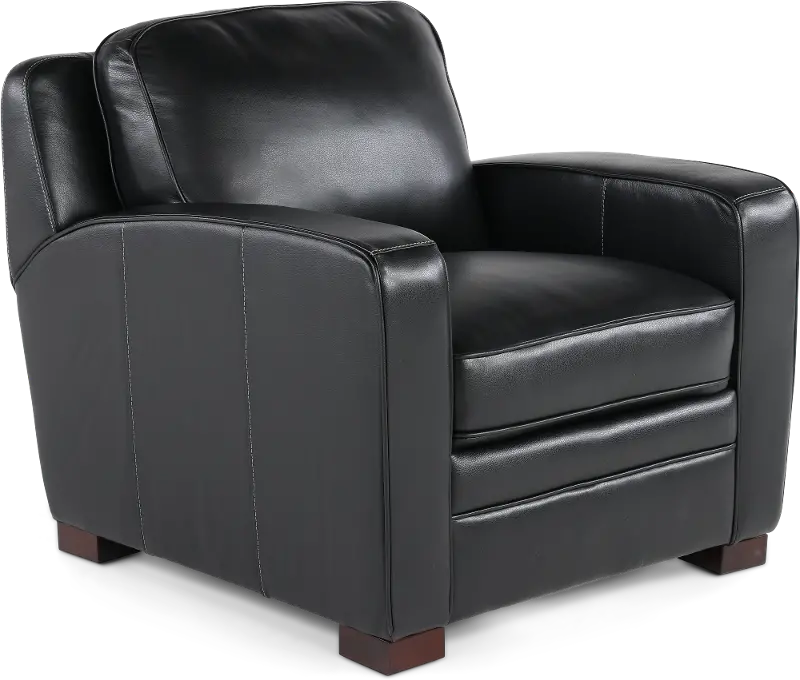 Stallion Black Leather Chair