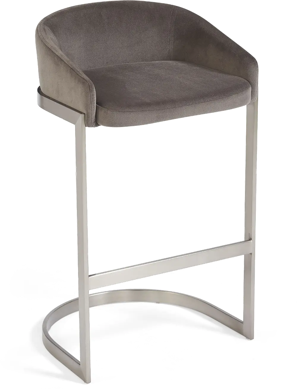 Oxford Mocha Brown and Nickel Counter Height Stool-1