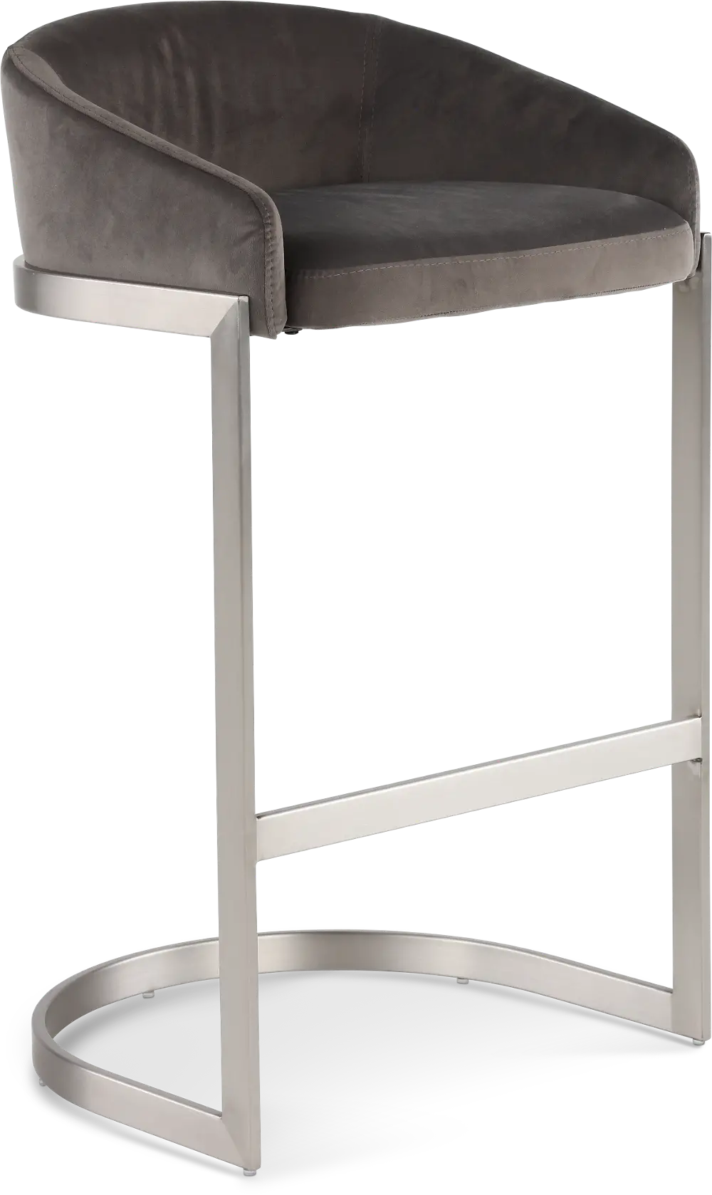 Oxford Mocha Brown and Nickel Counter Height Stool-1