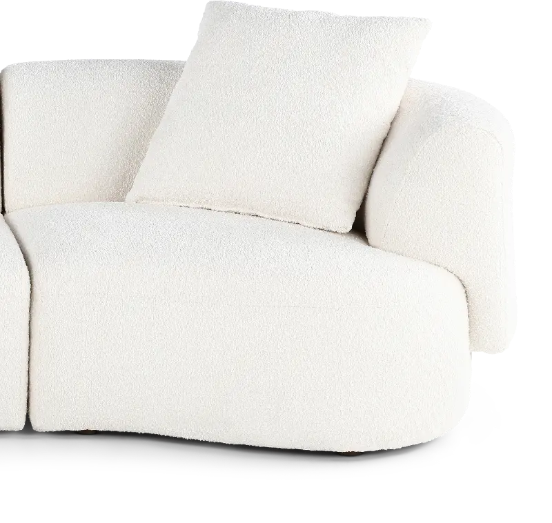 Abby White Right-Facing Chair