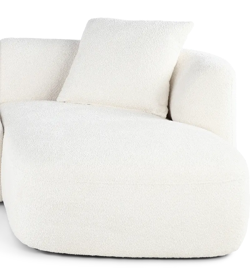 Abby White Right-Facing Chaise