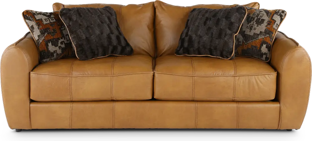 2406-03/1273-16/3073-16 Corvara Tan Leather Sofa-1