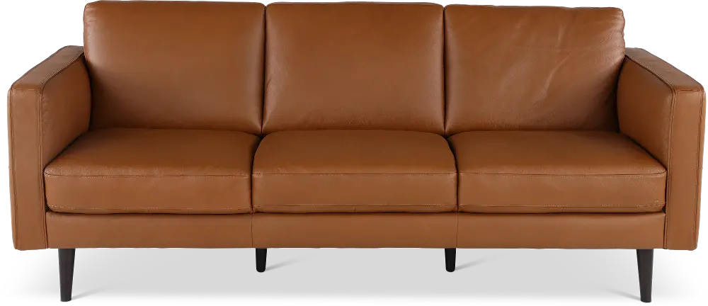 C092-064/AOD7 Destrezza Brown Leather Sofa-1