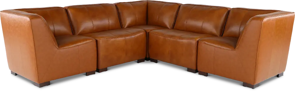 Denver Tobacco Brown 5 Piece Modular Sectional-1