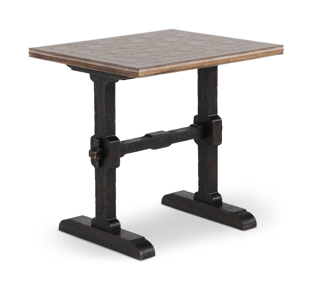 Americana Trestle Two-Tone End Table