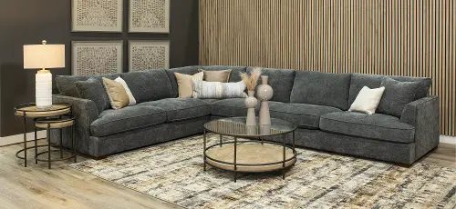 Creed Gray 3 Piece Sectional RC Willey
