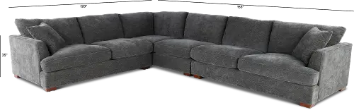 Creed Gray 3 Piece Sectional
