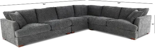 Creed Gray 3 Piece Sectional