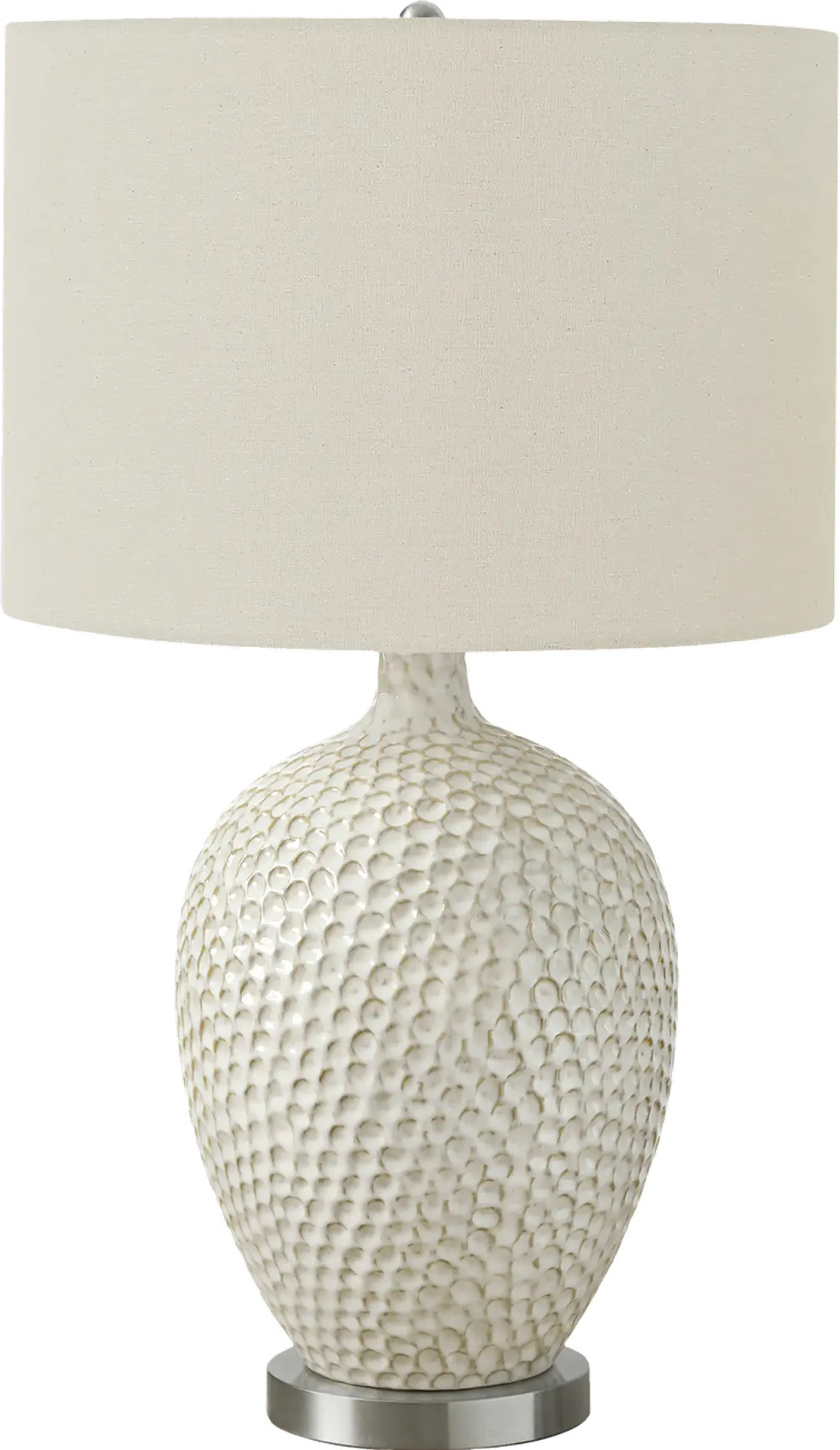28 Inch Cream Ceramic Table Lamp-1