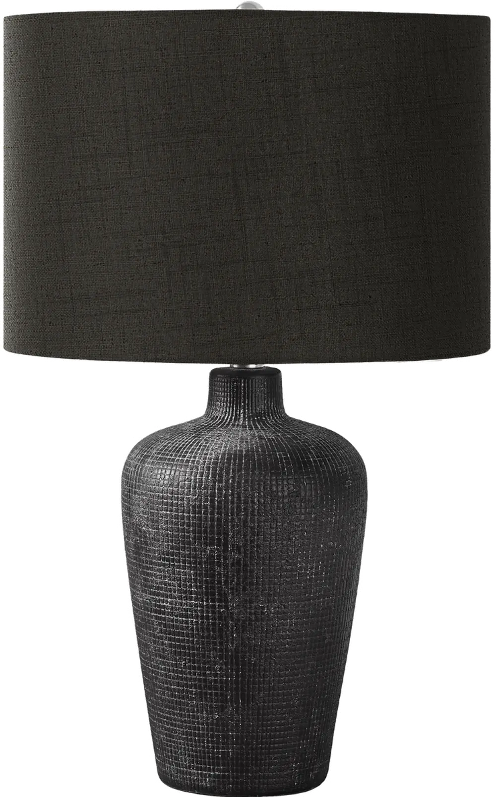 24 Inch Black Ceramic Lamp-1