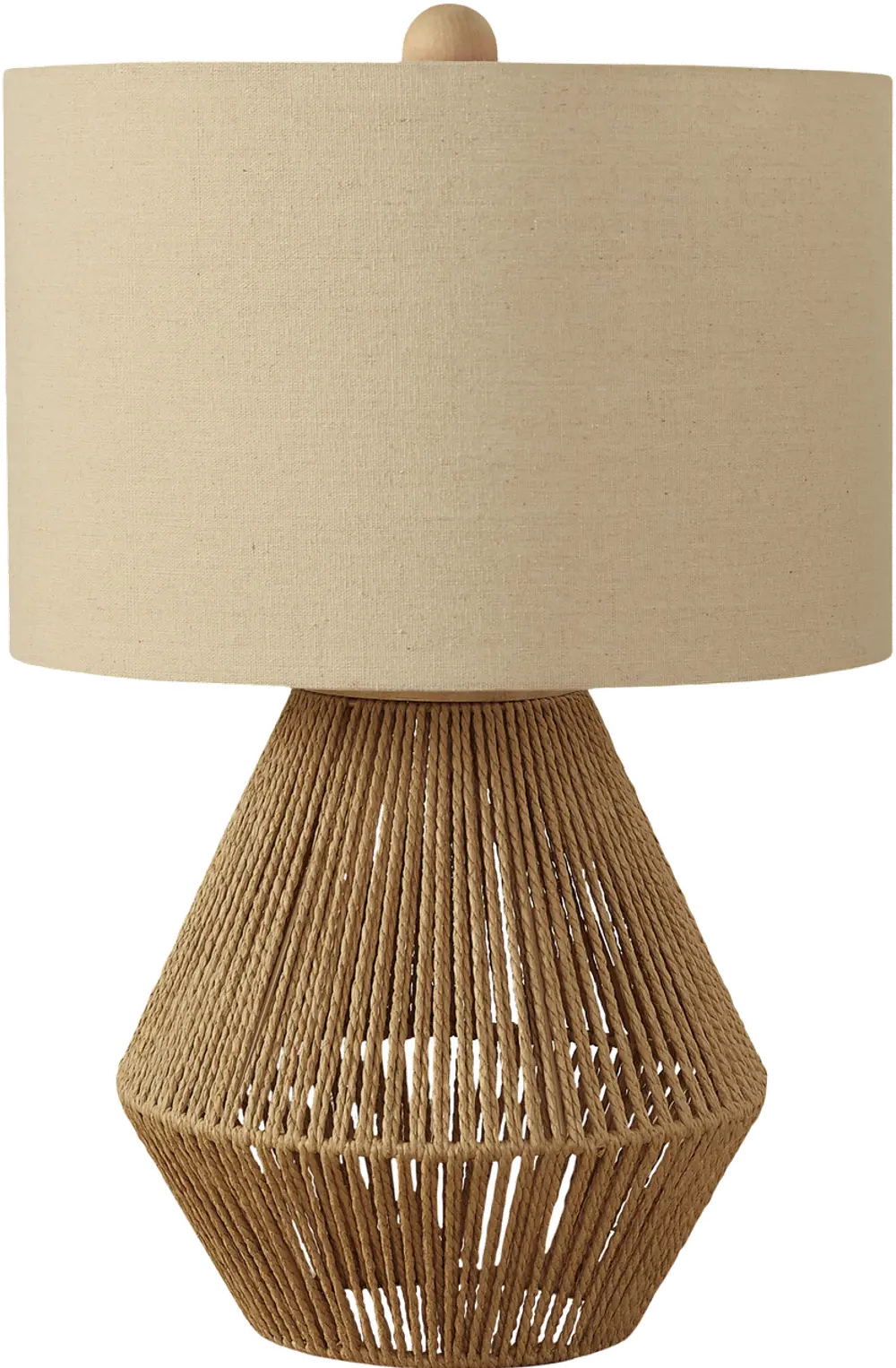 22 Inch Brown Rope Table Lamp-1
