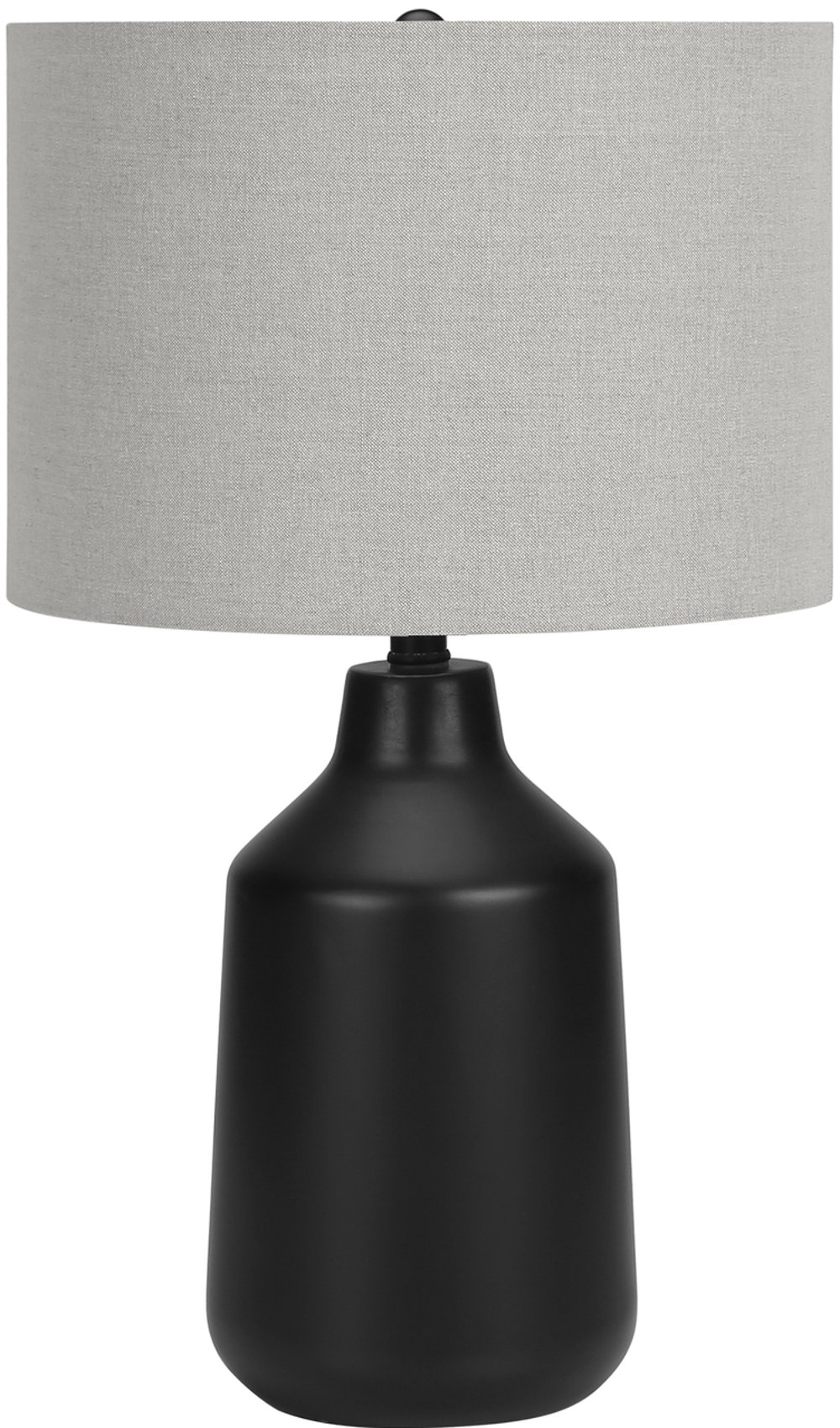 24 Inch Black Concrete Table Lamp