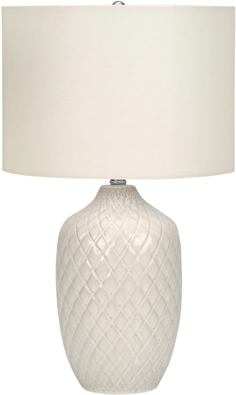 25 Inch Cream Ceramic Table Lamp-1