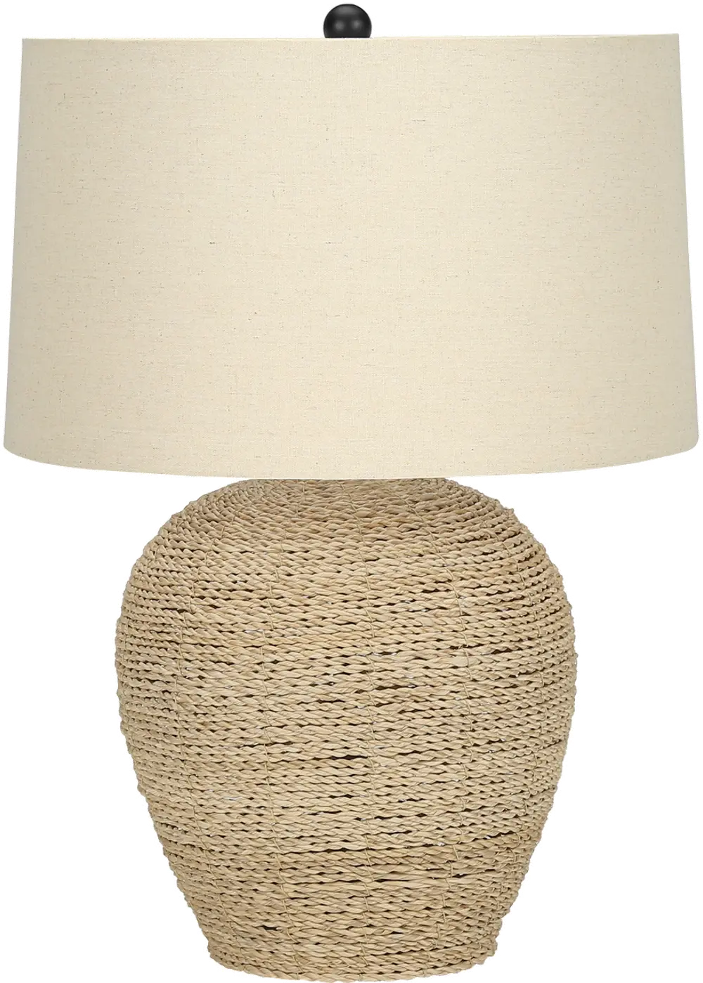 25 Inch Rattan Beige Table Lamp-1