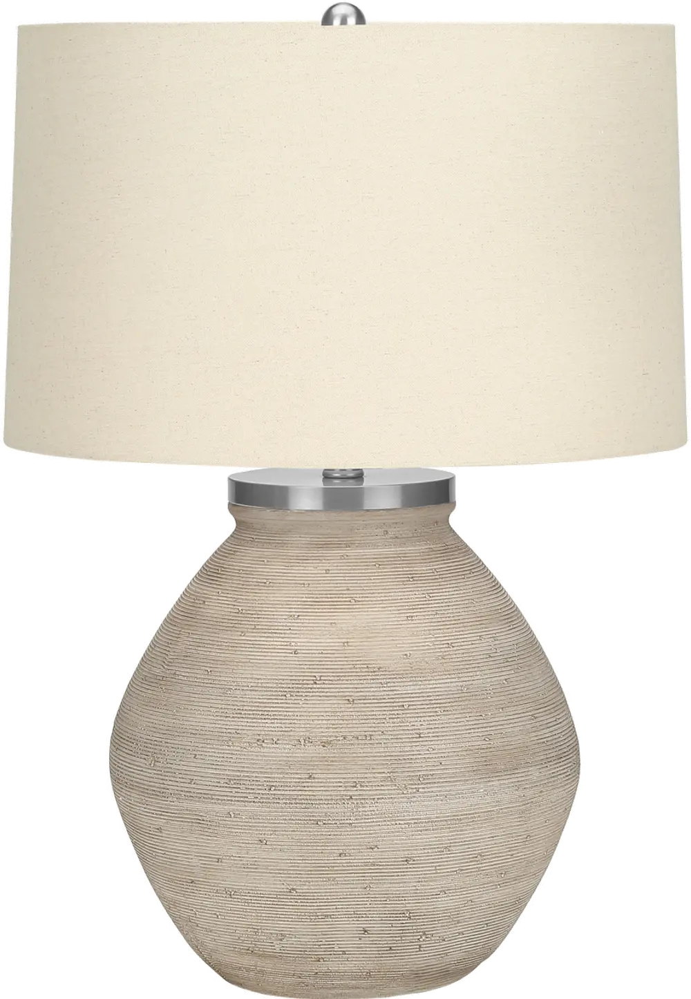 25 Inch Cream Concrete Table Lamp-1