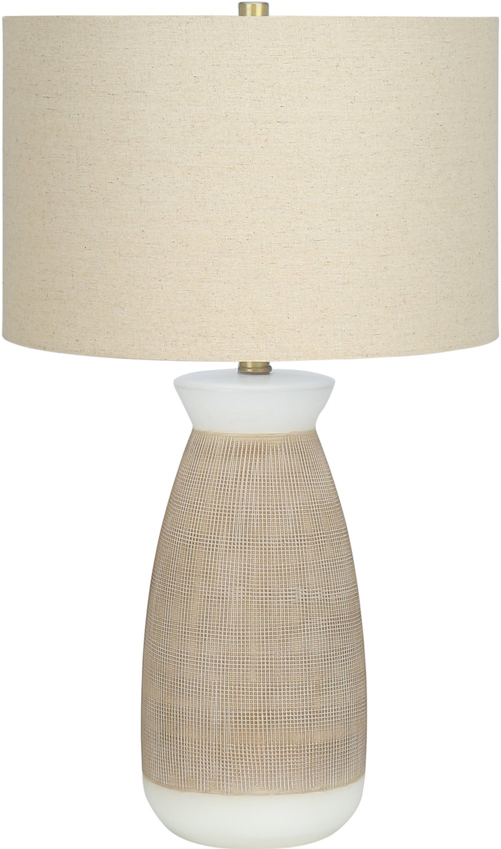 113481578 27 Inch Cream and Beige Ceramic Table Lamp sku 113481578