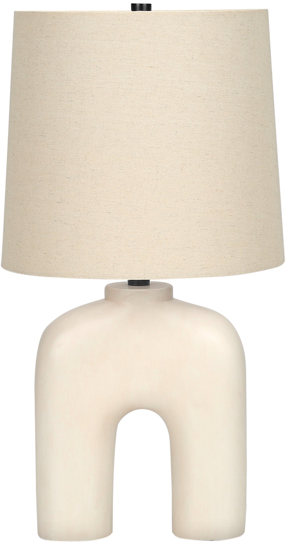 25 Inch Cream Resin Table Lamp