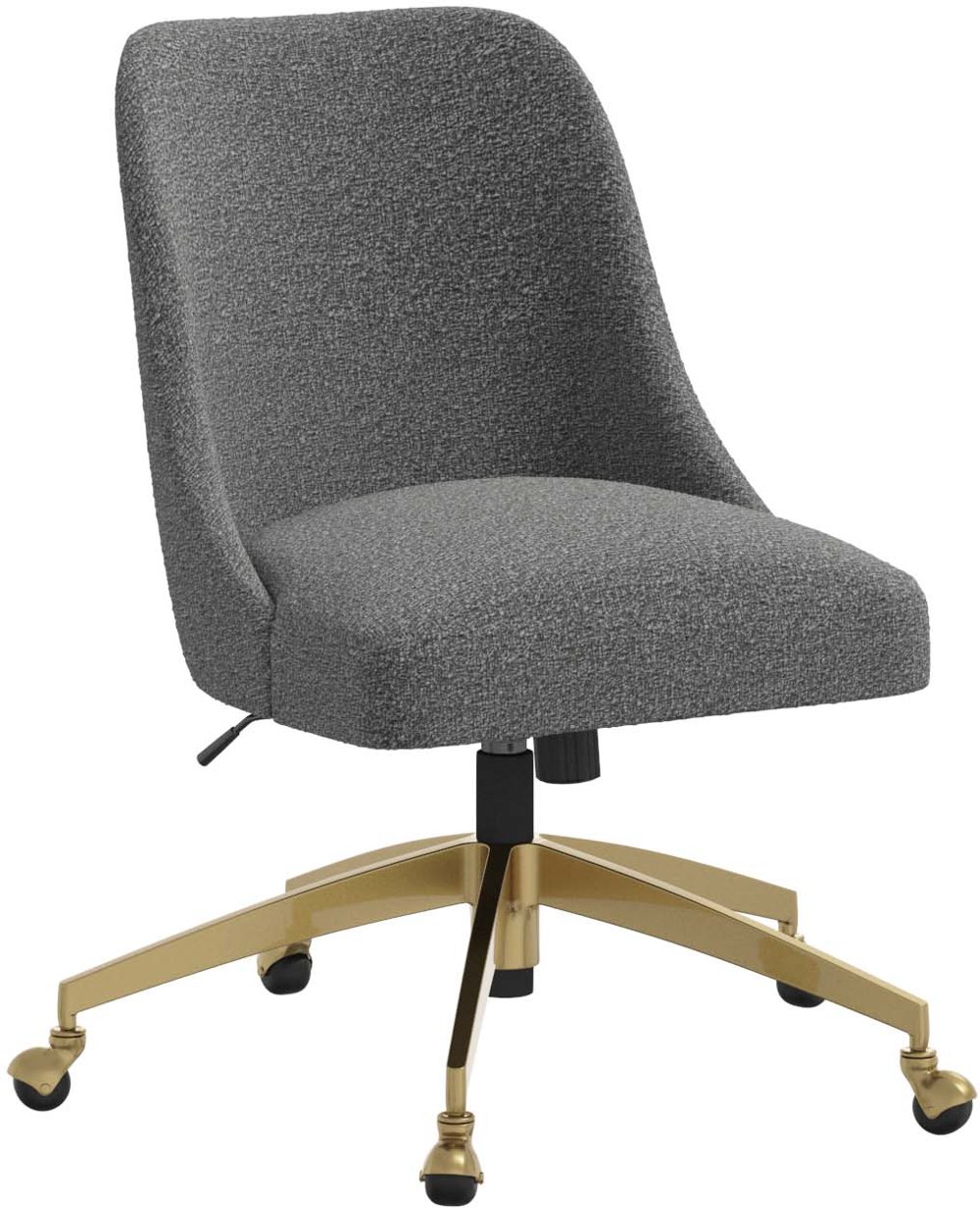 Sara Milano Smoke Office Chair with Gold Base