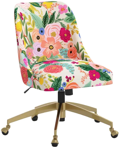 Floral print desk discount chair