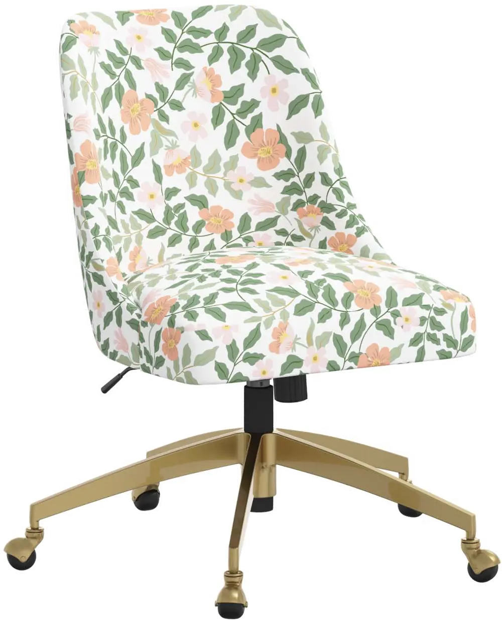 84-9GLDRPCPRBLSCRMLCB Rifle Paper Co. Oxford Primrose Blush Office Chair-1