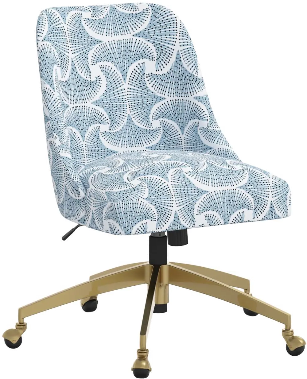 84-9GLDSEFNBLUOGA Elissa Sea Fan Blue Office Chair-1