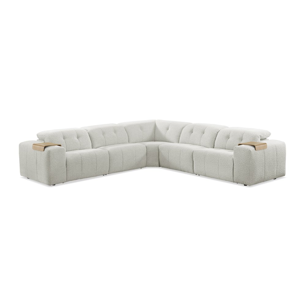 Azalea Beige 5-Piece Power Reclining Sectional