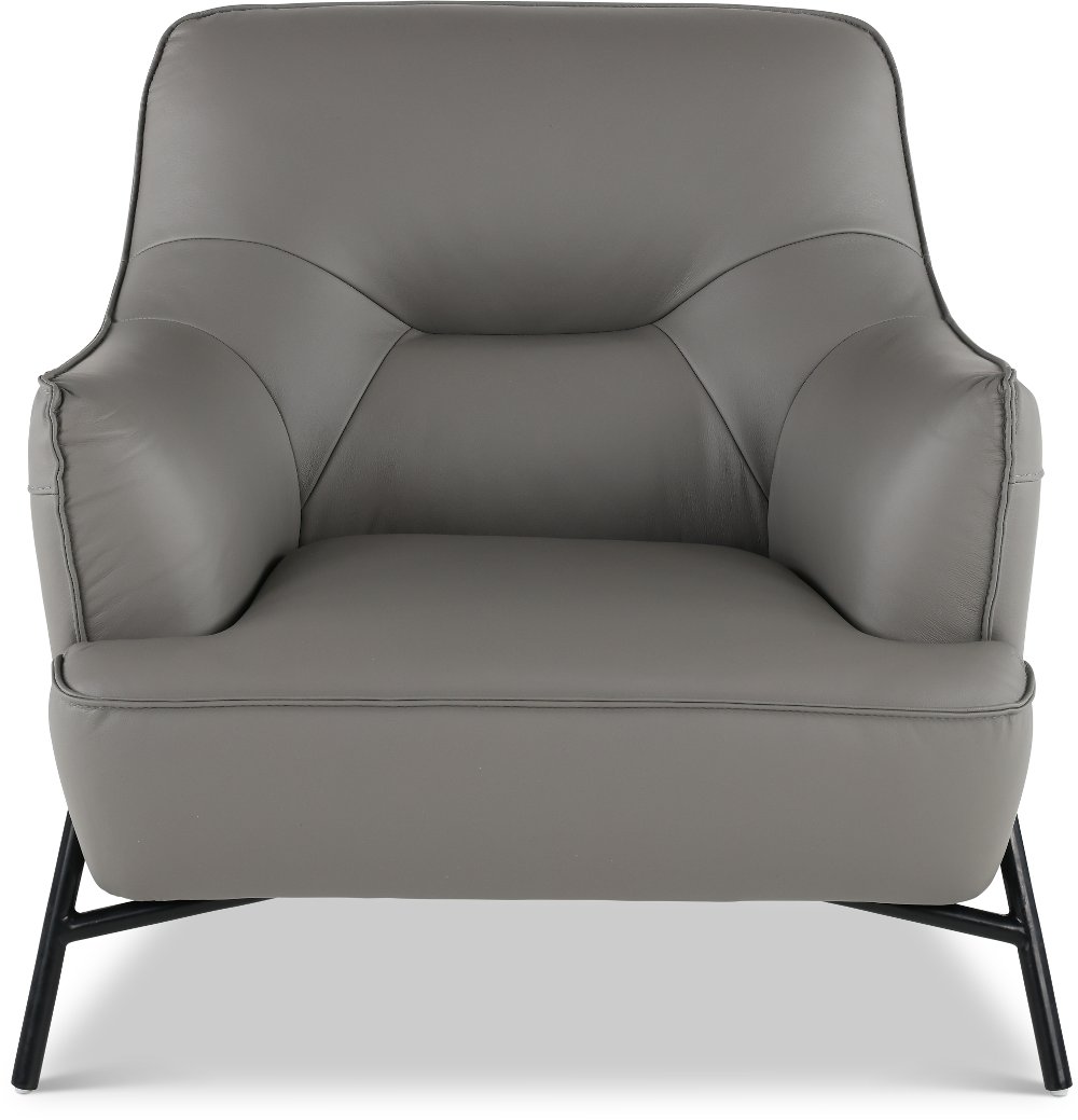 Sassari Gray Leather Chair