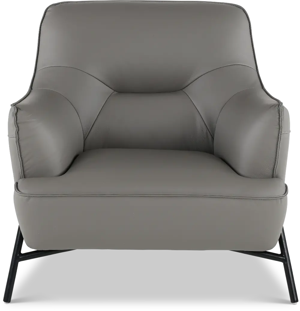 Sassari Gray Leather Chair-1