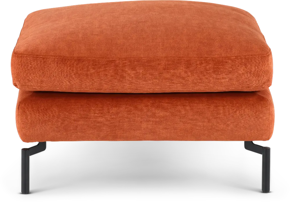 Tribeca Rust Orange Ottoman-1