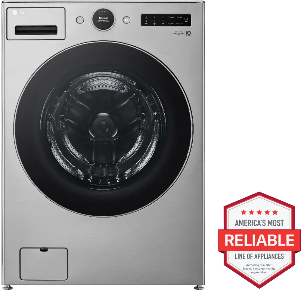 WM5700HVA LG 4.5 Cu Ft Front Load Washer - Graphite Steel-1