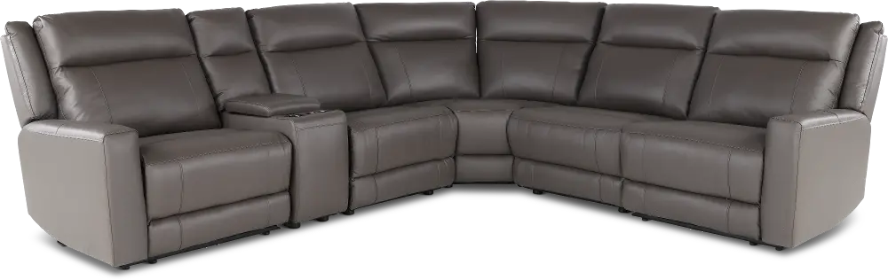 Madras Gray 6-Piece Power Reclining Sectional-1