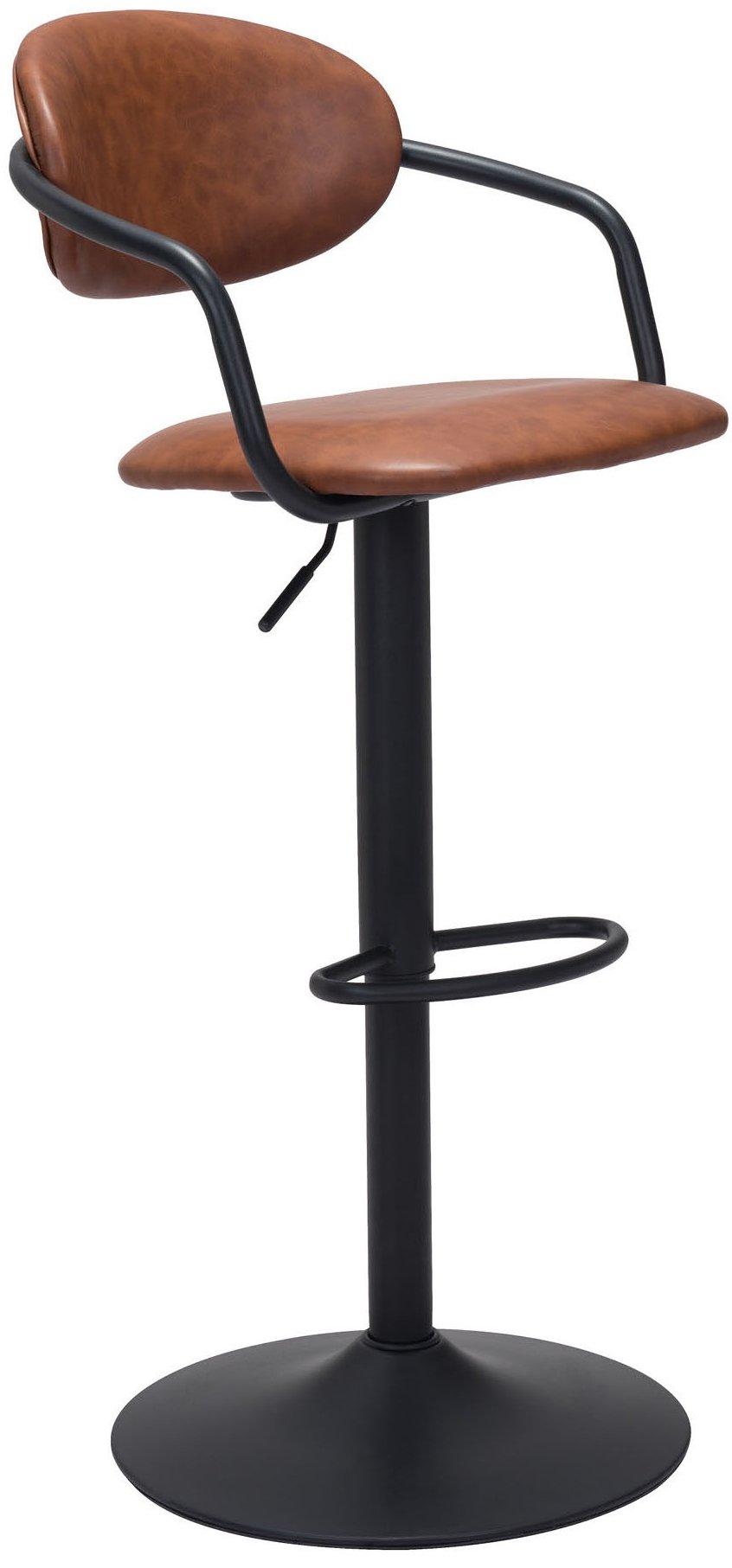 Photos - Chair ZUO Modern Kirby Brown and Black Bar Stool 109038 