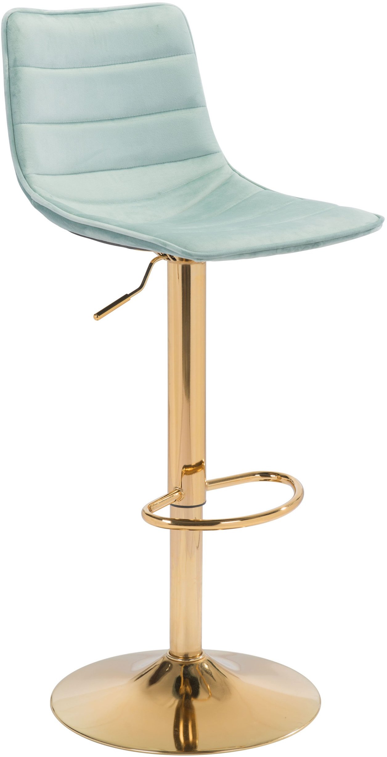 Photos - Chair ZUO Modern Prima Mint Green and Gold Modern Barstool 101453 