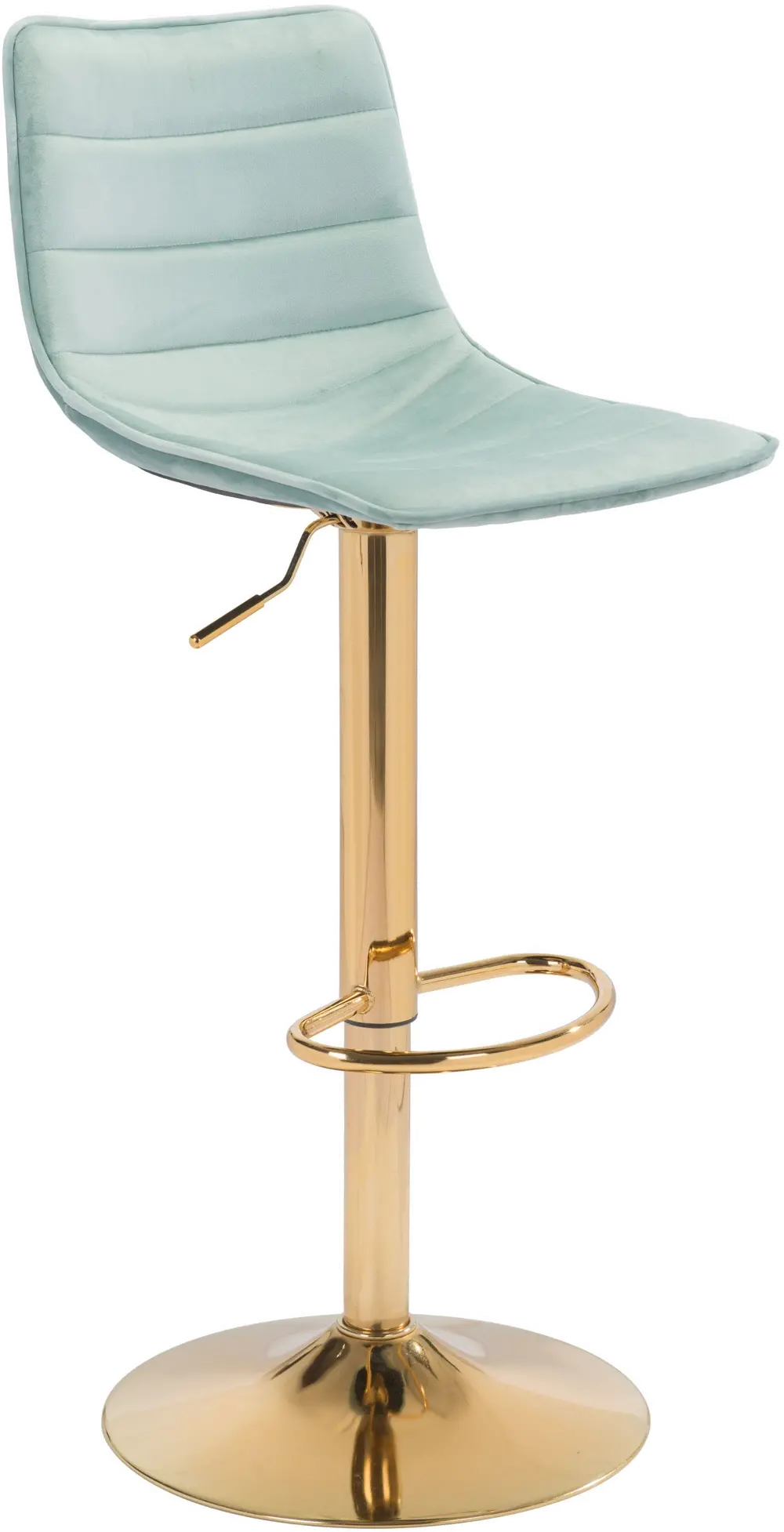 Prima Mint Green and Gold Modern Barstool-1