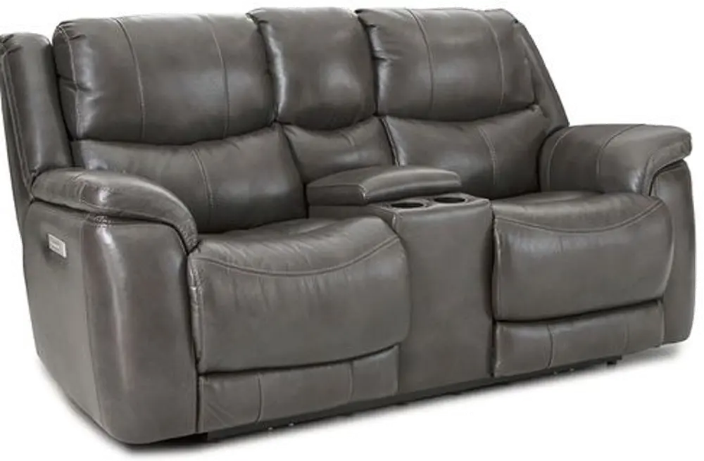 Galaxy Gray Zero Gravity Power Reclining Loveseat with Adjustable Headrest and Lumbar-1