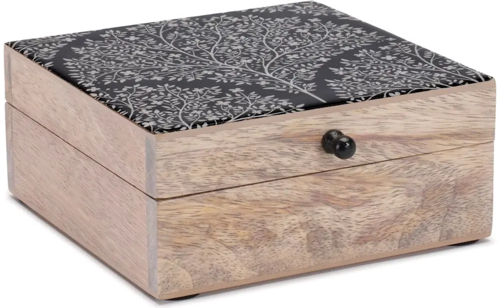 Enamel Tree Art Wood Box-1