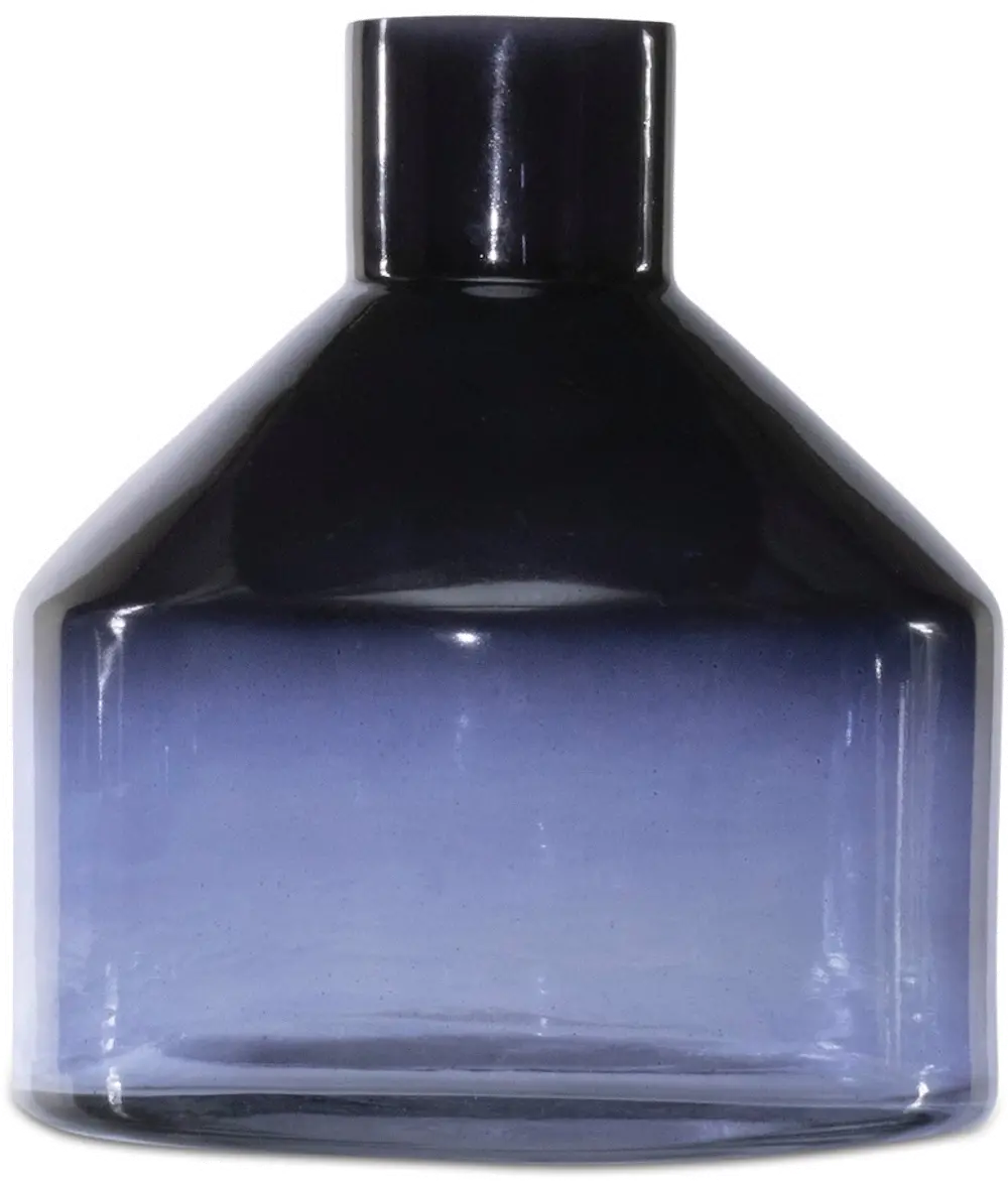 6 Inch Blue Glass Vase-1