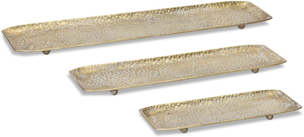 Small Hammered Gold Metal Tray