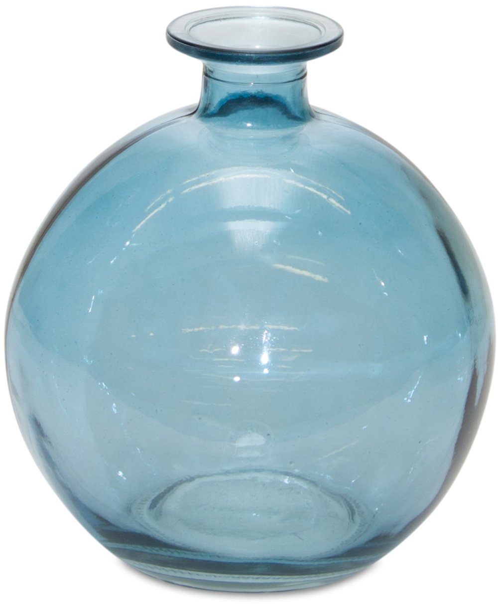 5.5 Inch Blue Glass Vase