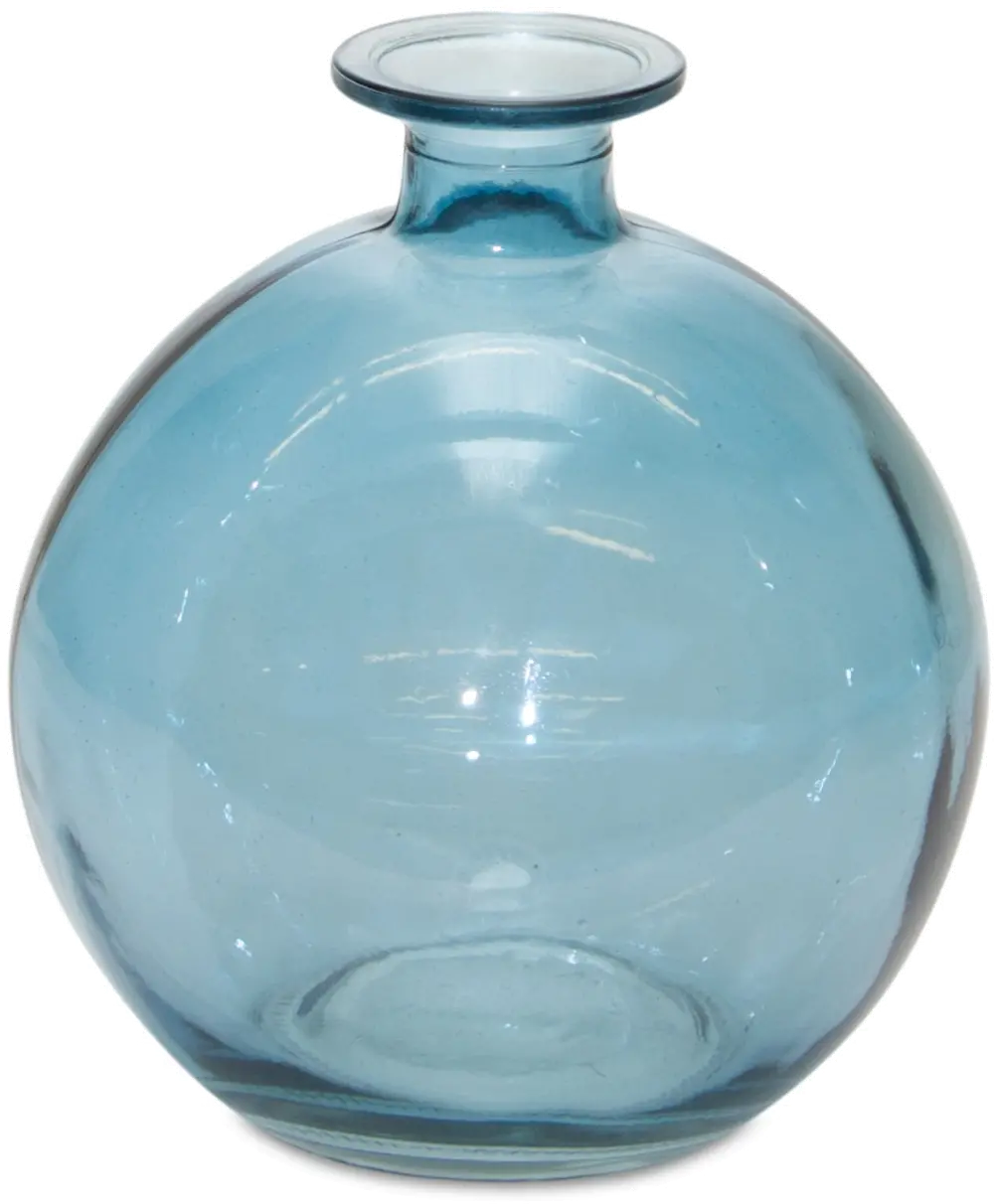 5.5 Inch Blue Glass Vase-1
