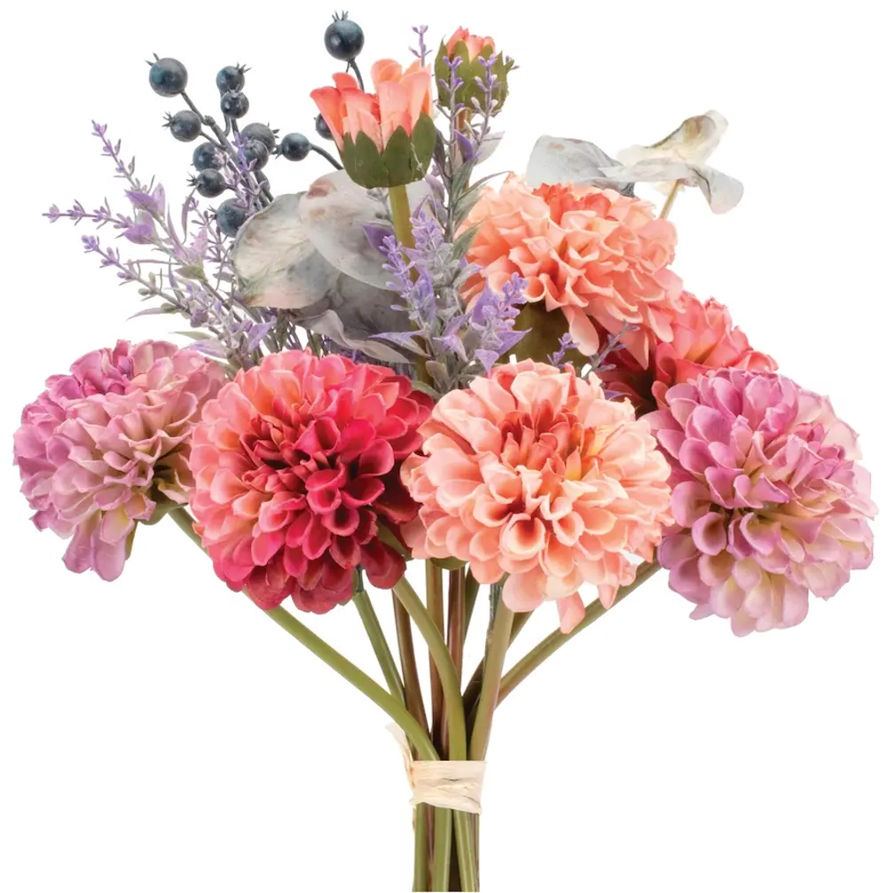 18 Inch Mixed Zinnia Bouquet-1