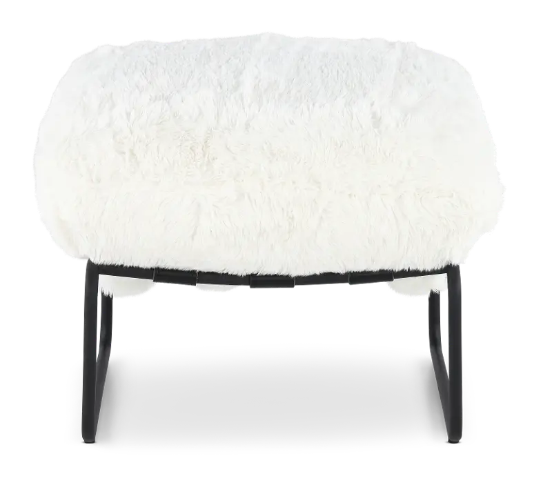 Stephanie Natural White Ottoman