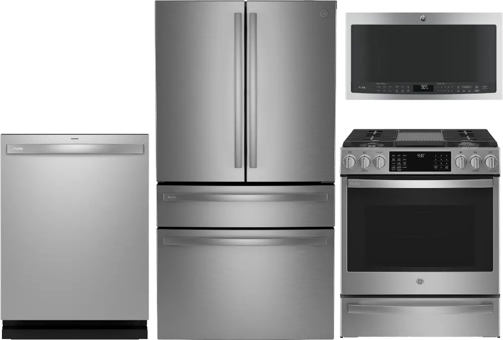 PROF-4PC-PG29.PG930 GE Profile 4-Piece Gas Appliance Package - Stainless Steel-1