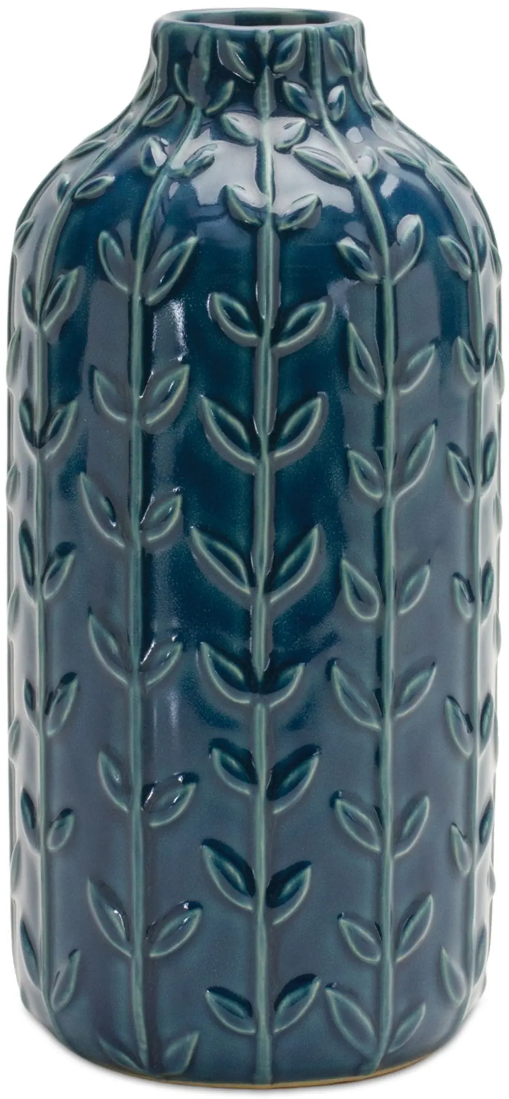 8.75-Inch Blue Ceramic Vase-1
