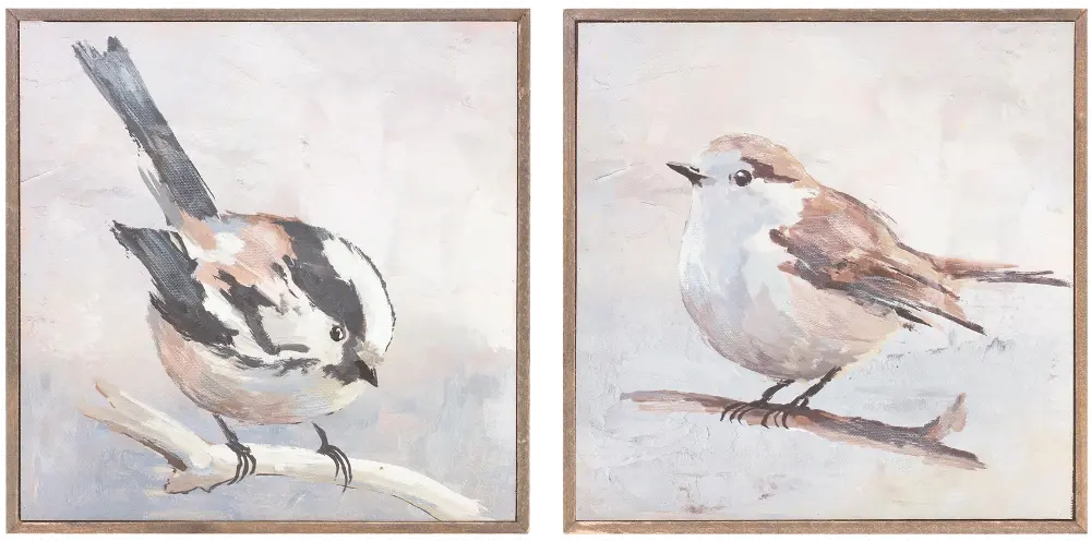 Assorted Bird Block Wood and Canvas-1