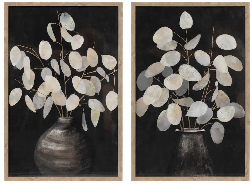 Black and White Assorted Eucalyptus Print-1