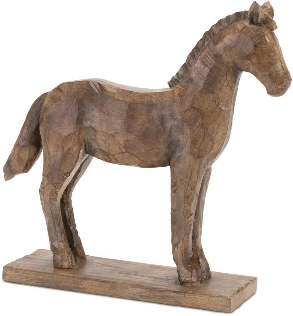 Light Brown 8 Inch Horse on Stand-1