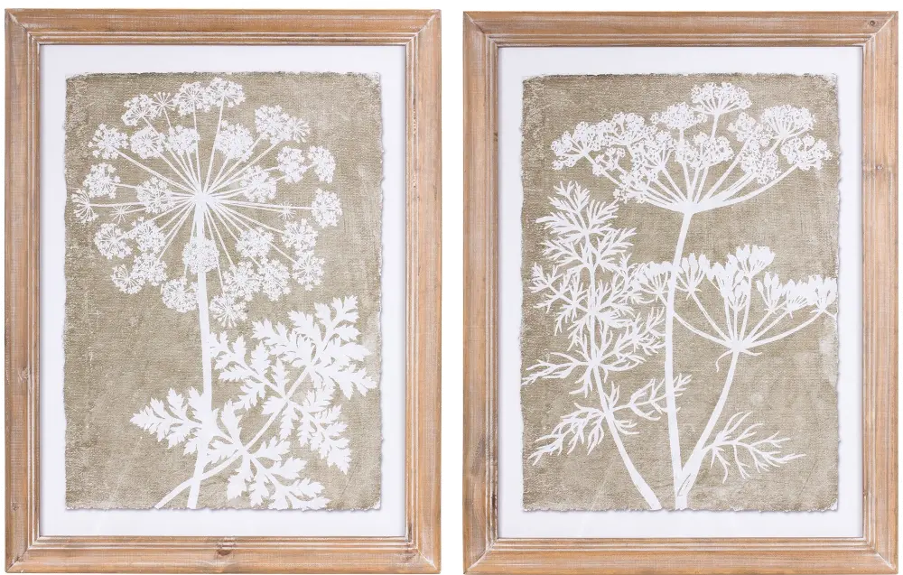 Assorted Floral Wall Art Print with Wood Frame-1